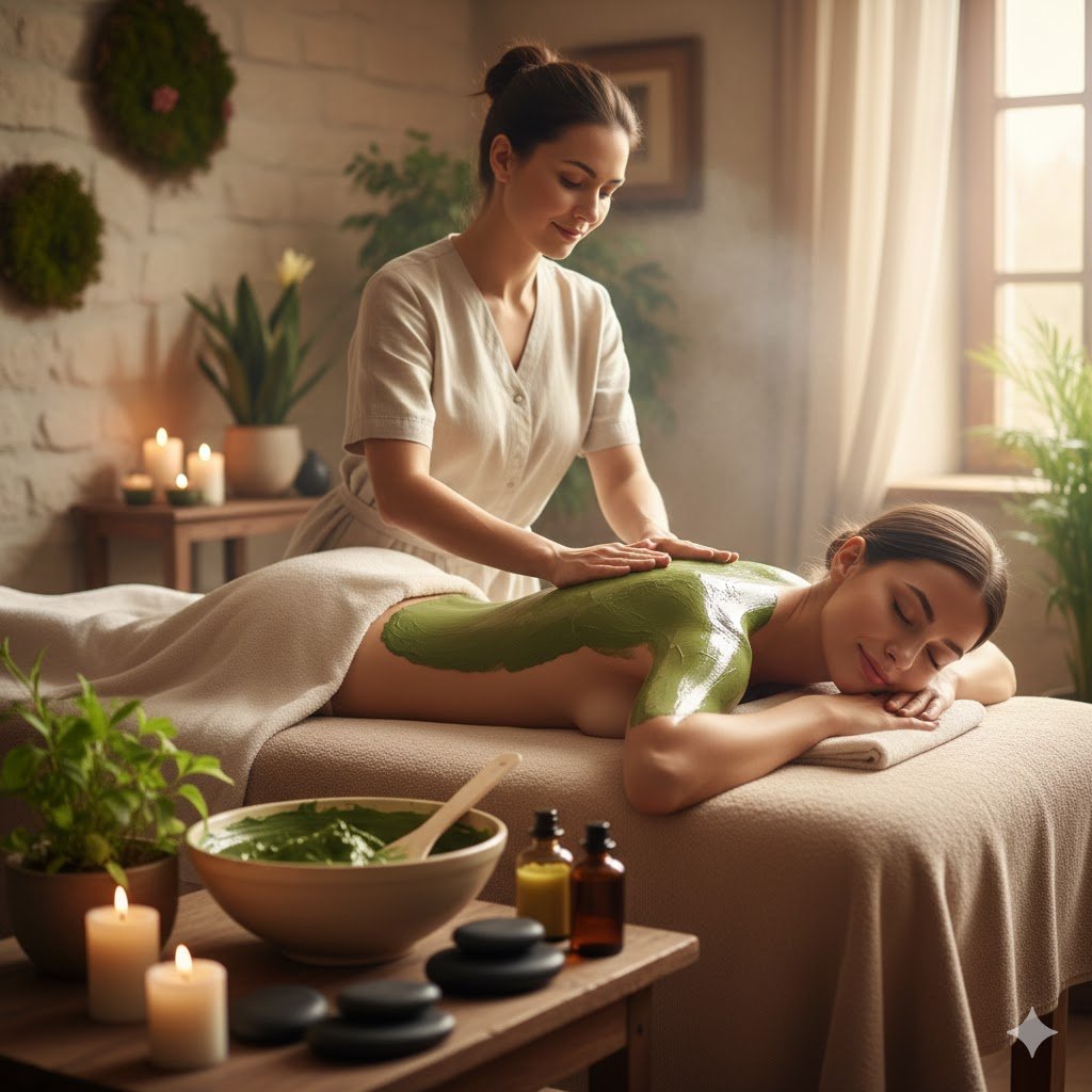 Yeşil Doğal Kil Masajı